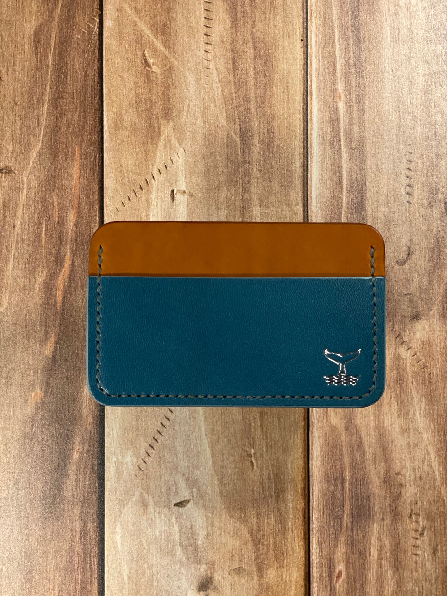 Cardholder - Cyan Blue & Olmo