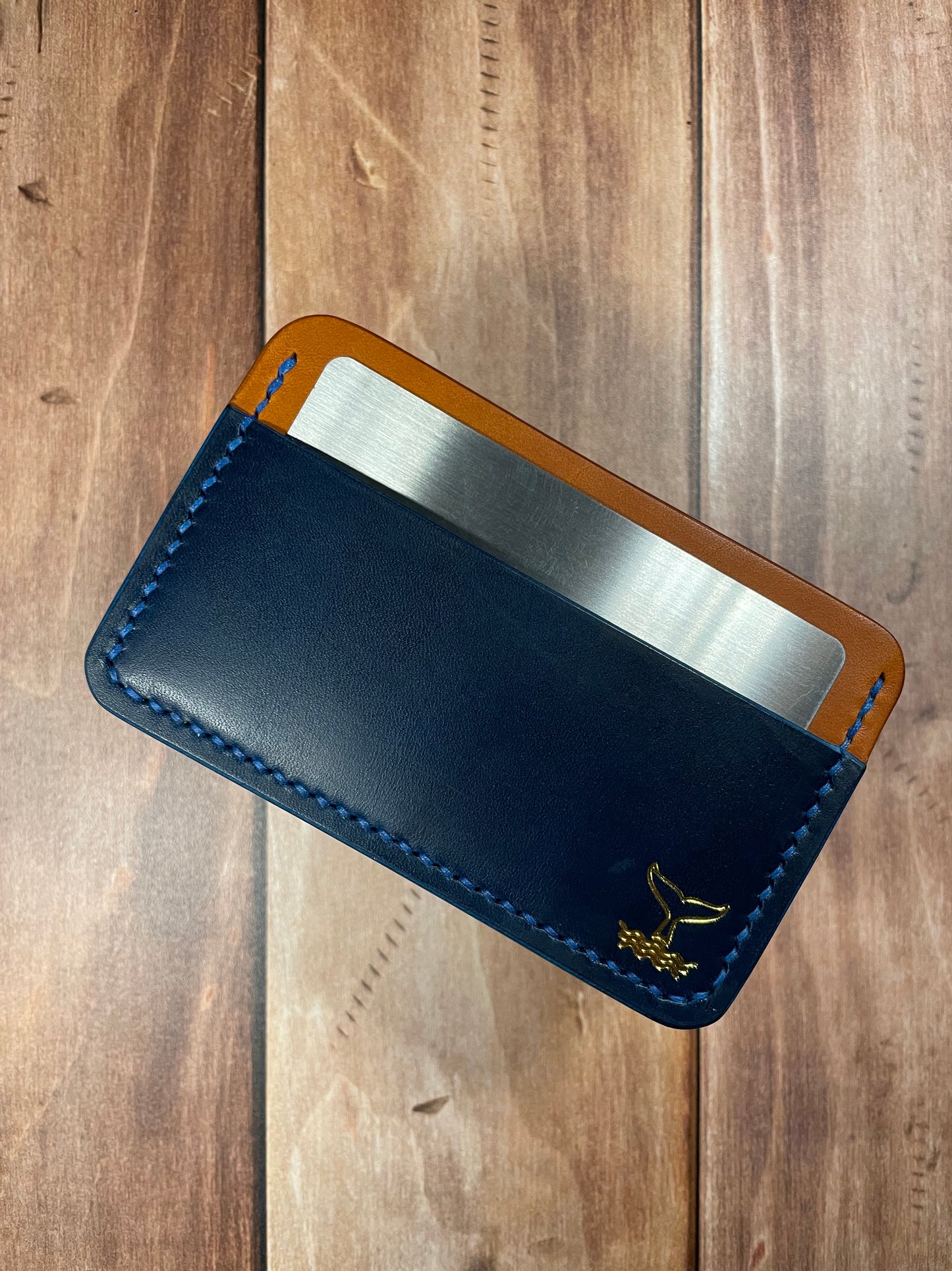 Cardholder - Blue & Chestnut