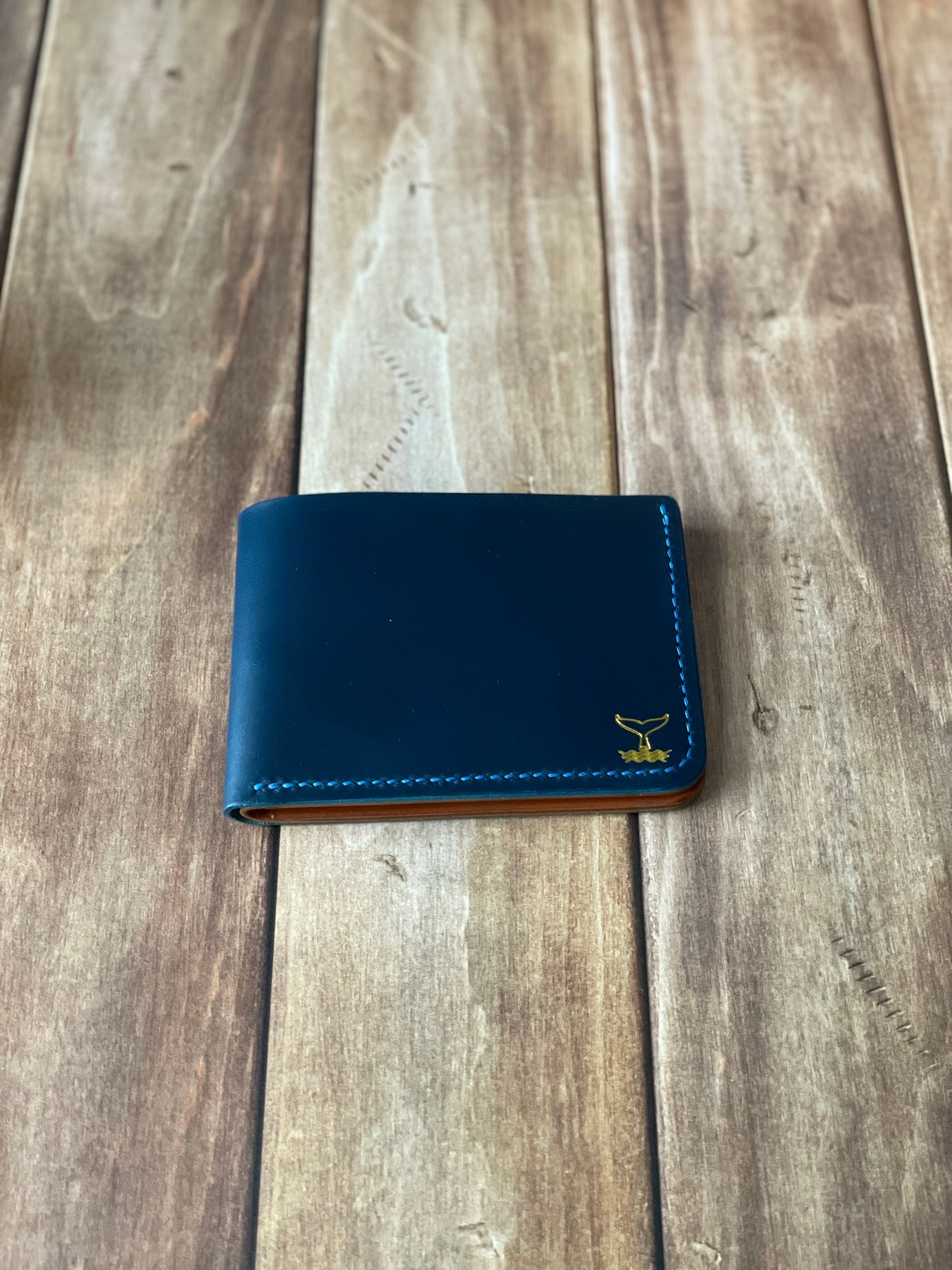 Bi-fold Wallet Blue & Olmo