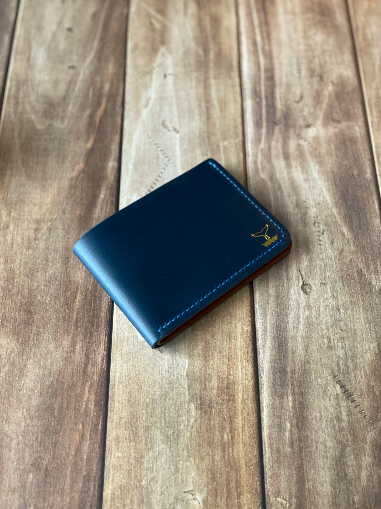 Bi-fold Wallet Blue & Olmo