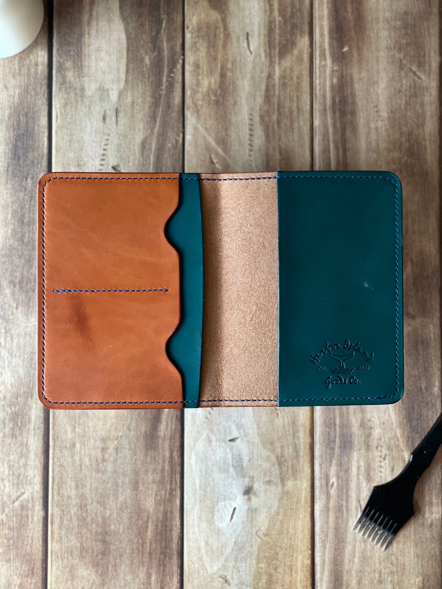 Passport Cover - Olmo/Turquoise