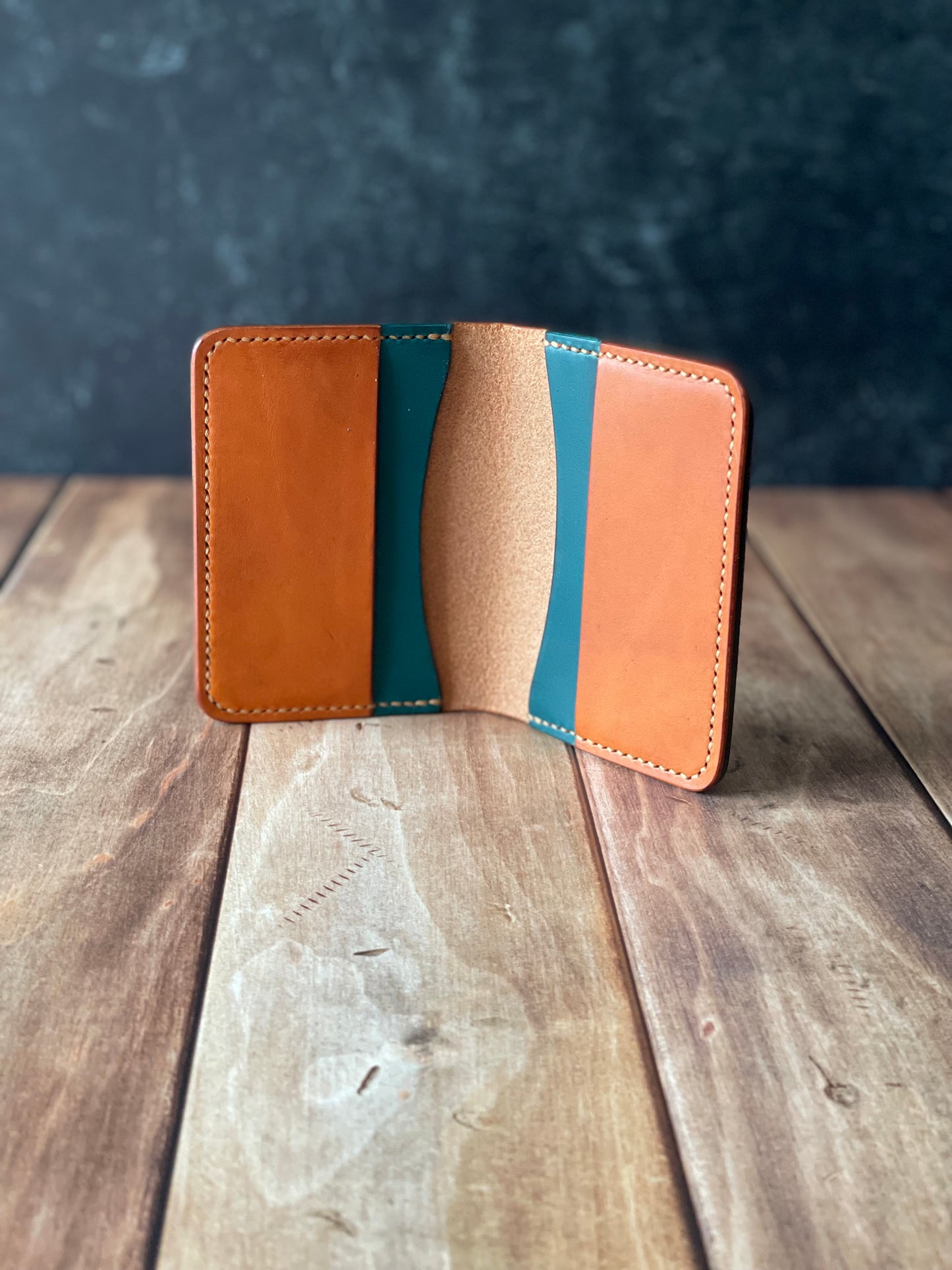 Bi-fold Cardholder - Olmo/Turquoise