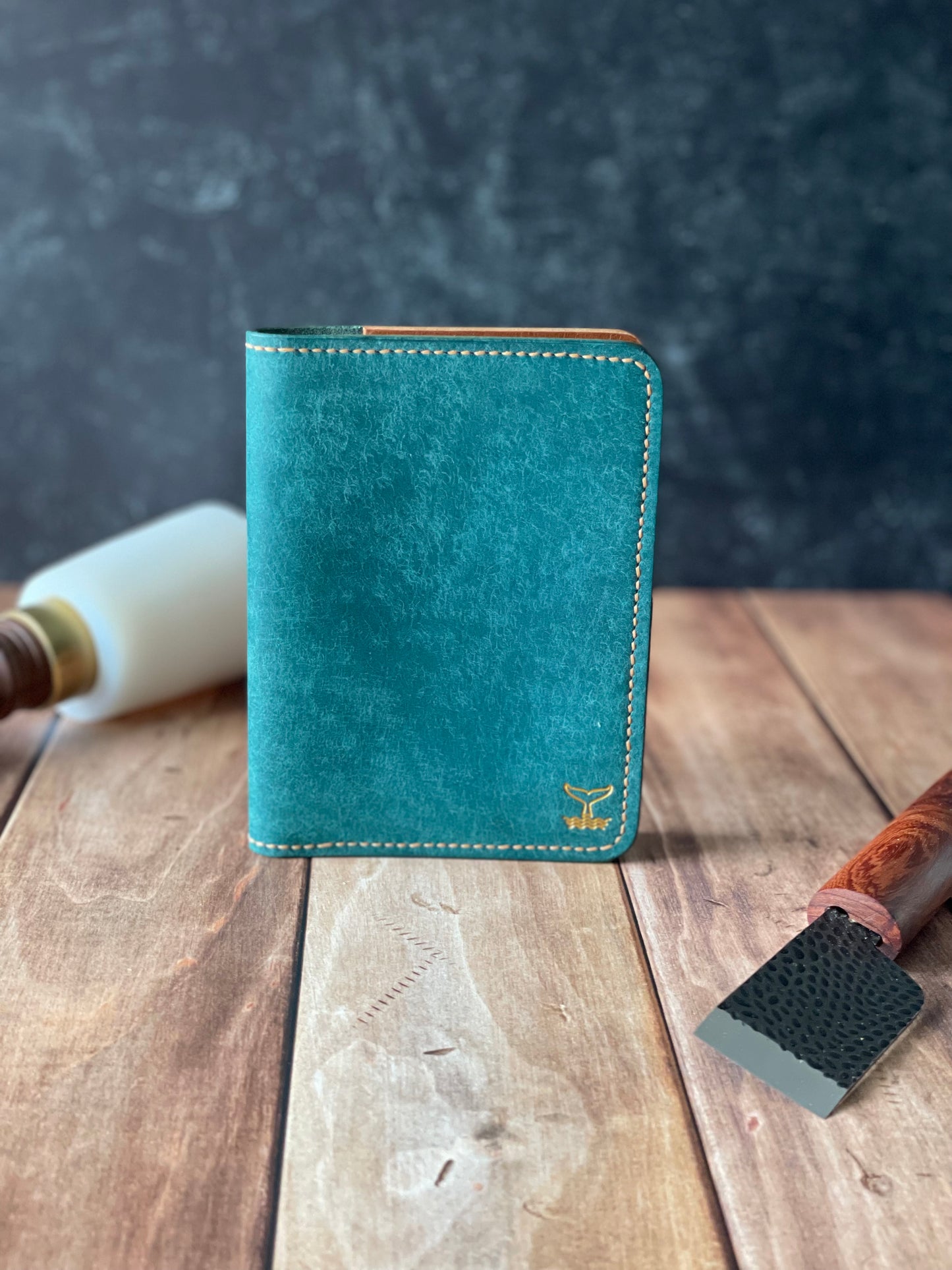 Passport Cover (Turquoise/Whiskey)