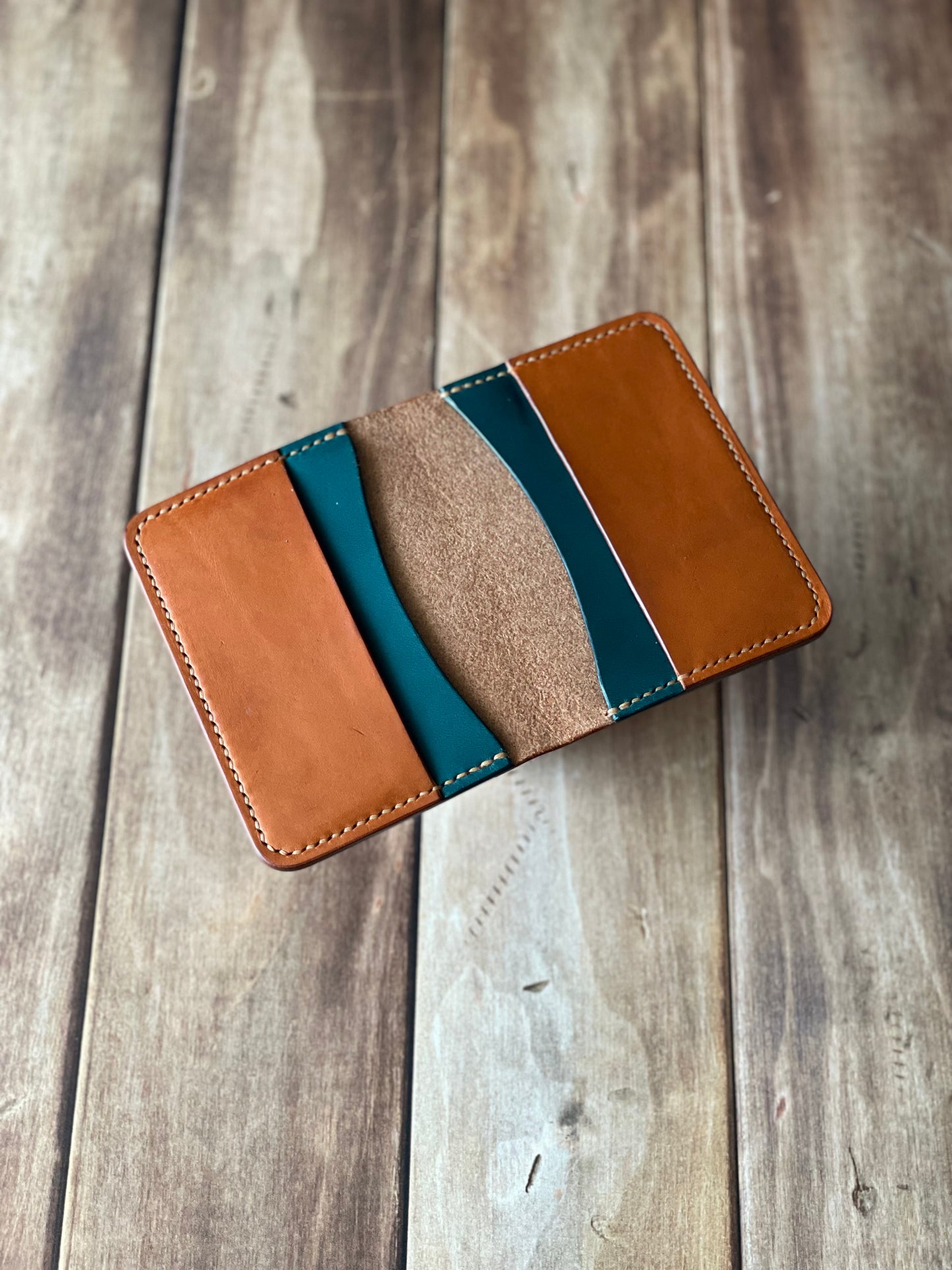 Bi-fold Cardholder - Olmo/Turquoise