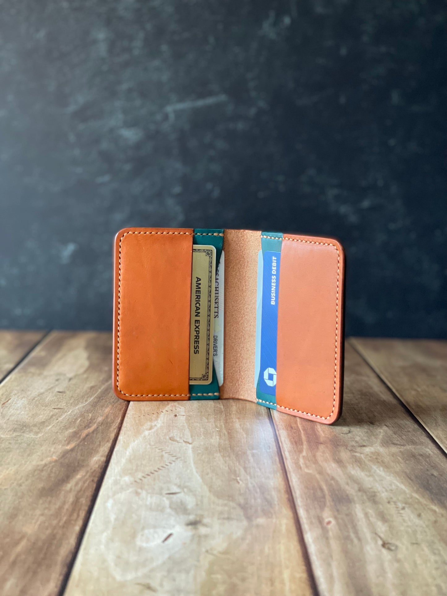 Bi-fold Cardholder - Olmo/Turquoise