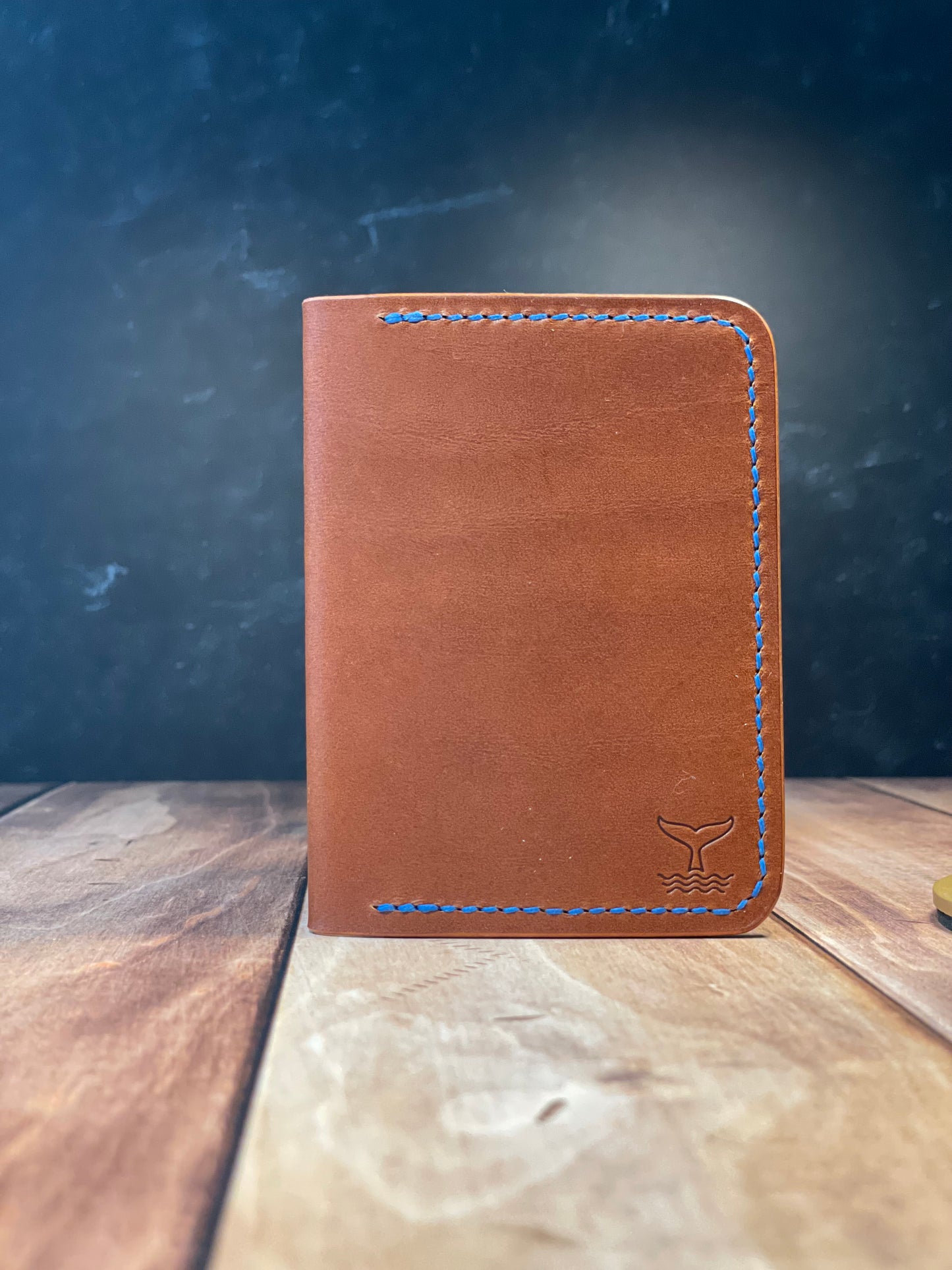 Bi-fold Cardholder - Chestnut & Blue