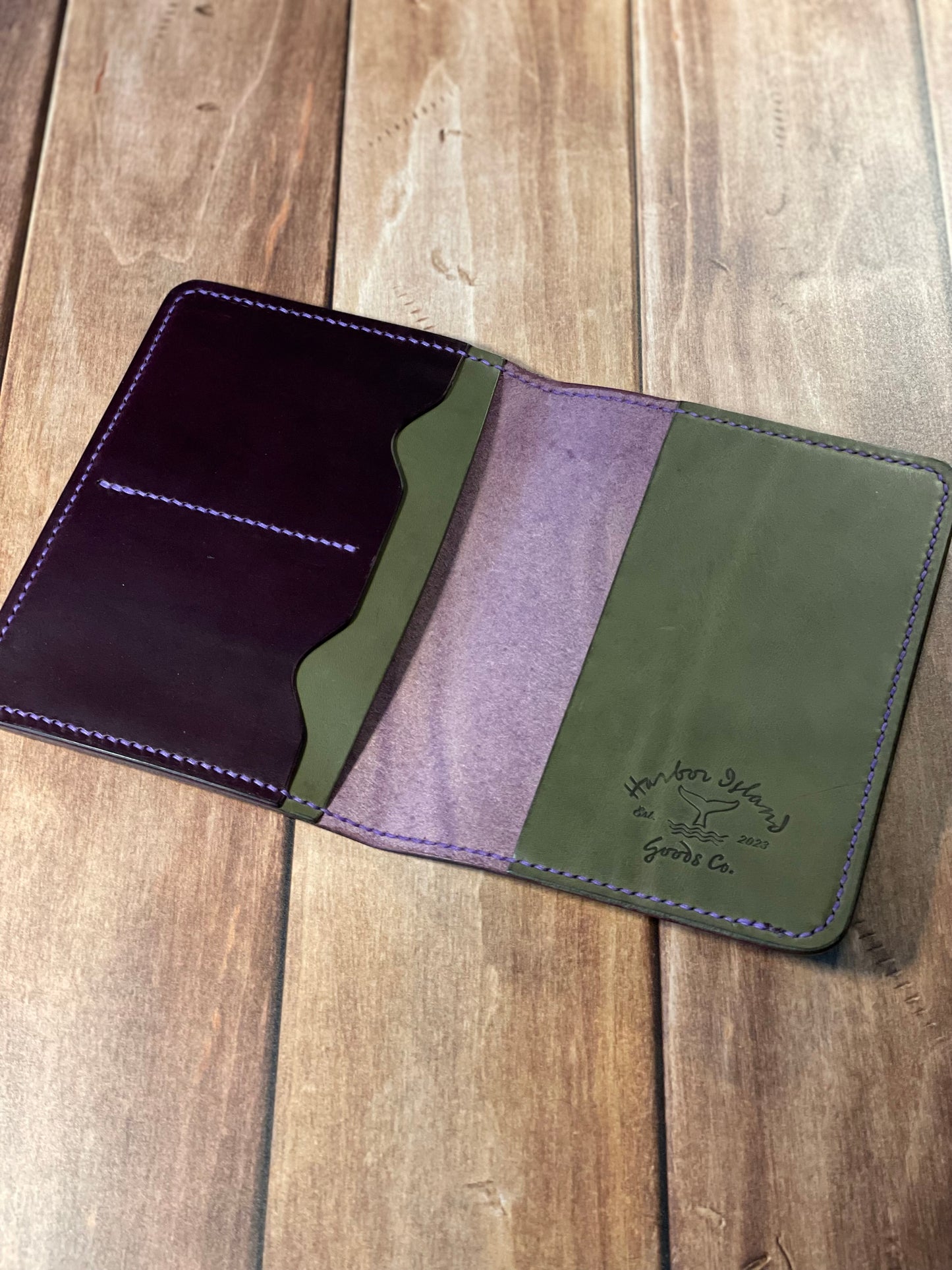 Passport Cover - Violet & Grey