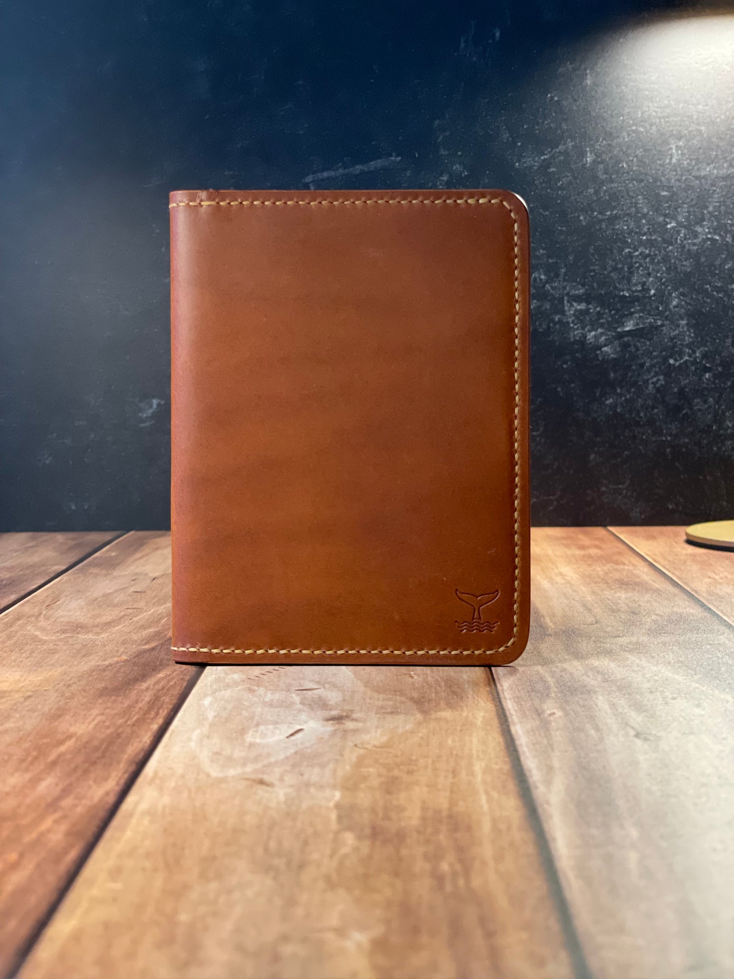 Passport Cover - Chestnut & Terquoise